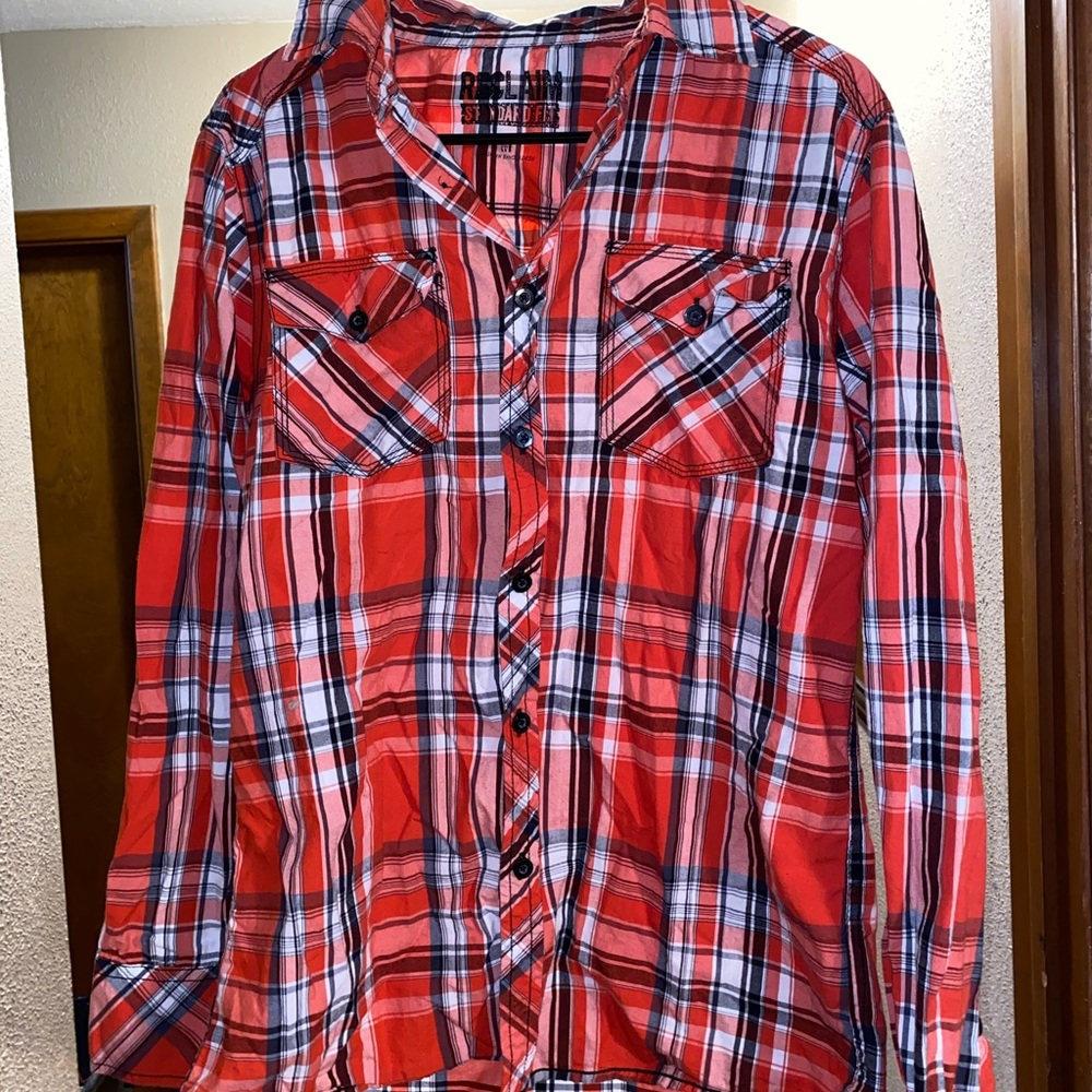 Men’s long sleeve plaid shirt